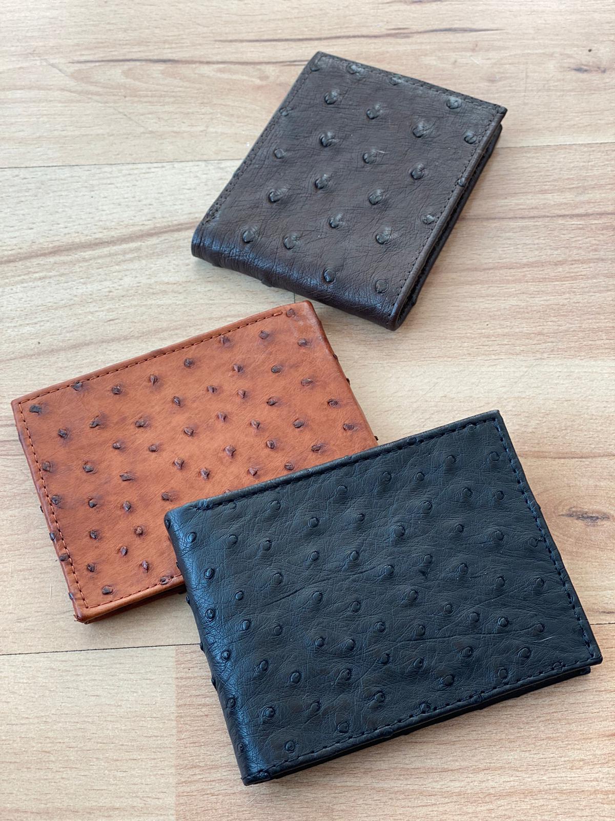 Ostrich Leather Wallet for Men